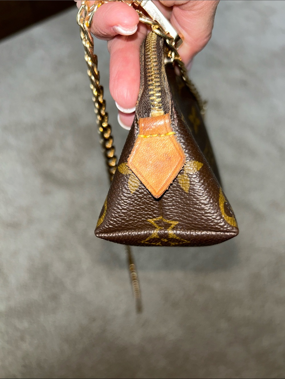 Louis Vuitton Monogram Mini Pochette with Pearl Flower Charm - Picture 16 of 16